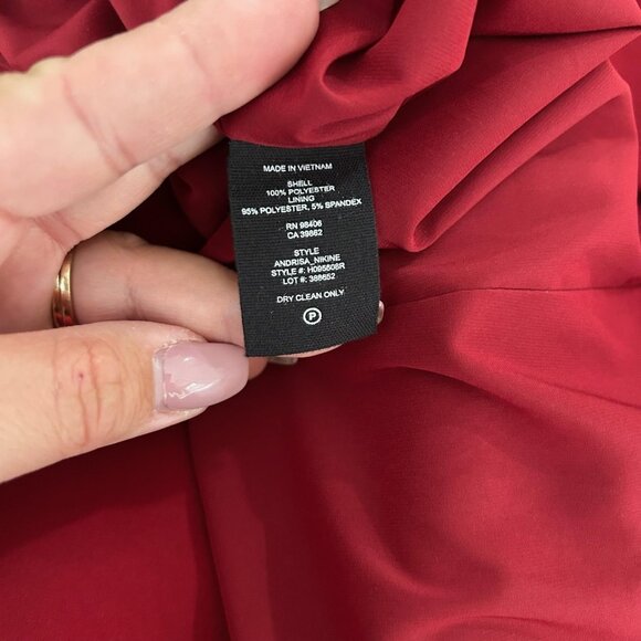 Theory Dress Womens 8 Red Sleeveless‎ V-Neck A-Line Fit & Flare Lined Cocktail - Picture 6 of 9